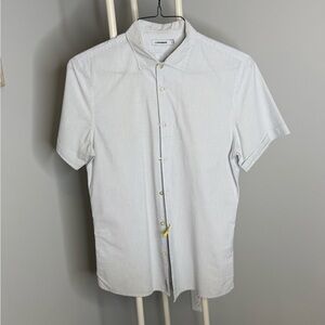 J.Lindeberg Men's Light Blue Striped Button Down Shirt